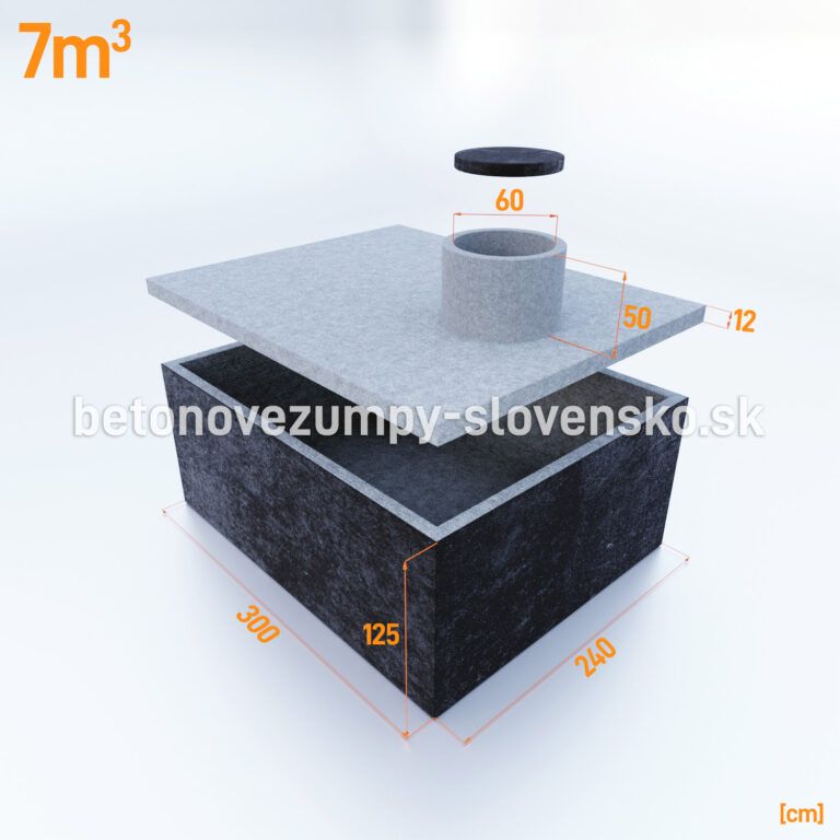 jednokomorová betónová nádrž - 7m3